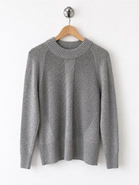 VICTOR ALFARO Grey Mesh Front Sweater